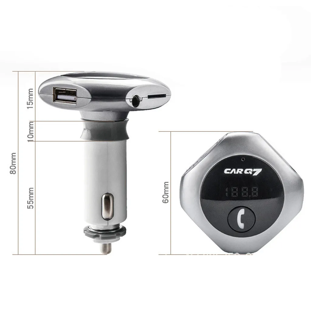 Беспроводное автомобильное зарядное устройство с двумя usb портами Bluetooth mp3 плеер