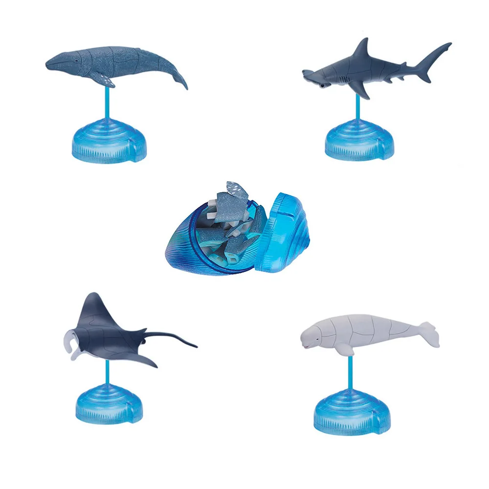 

Assorted 4pcs/set of ukenn 2nd generation 3D sea animal puzzles DIY models kids educational toy 4266
