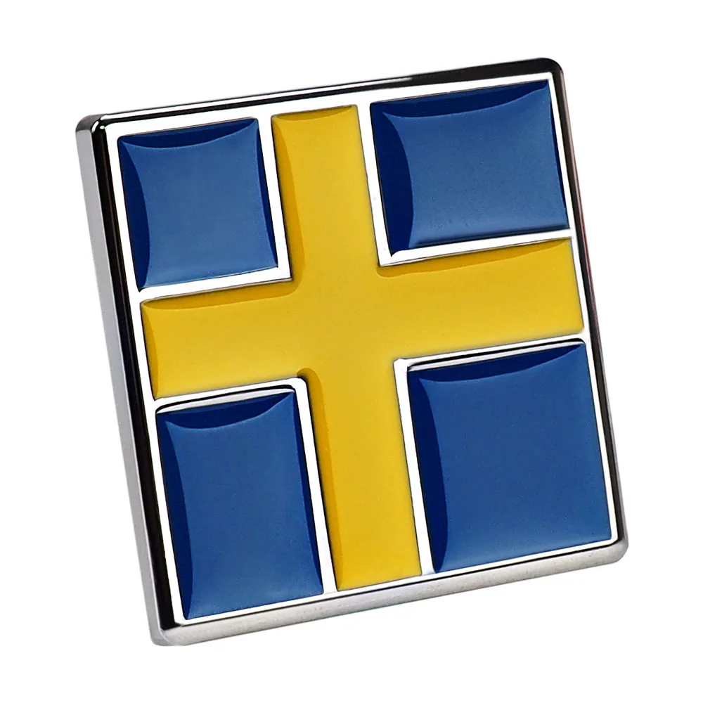 

Sweden Flag Car Sticker Metal for Volvo S40 S90 XC40 XC60 XC90 V40 V60 V90 Trunk Front Bumper Emblem Badge Decal Car Tuning