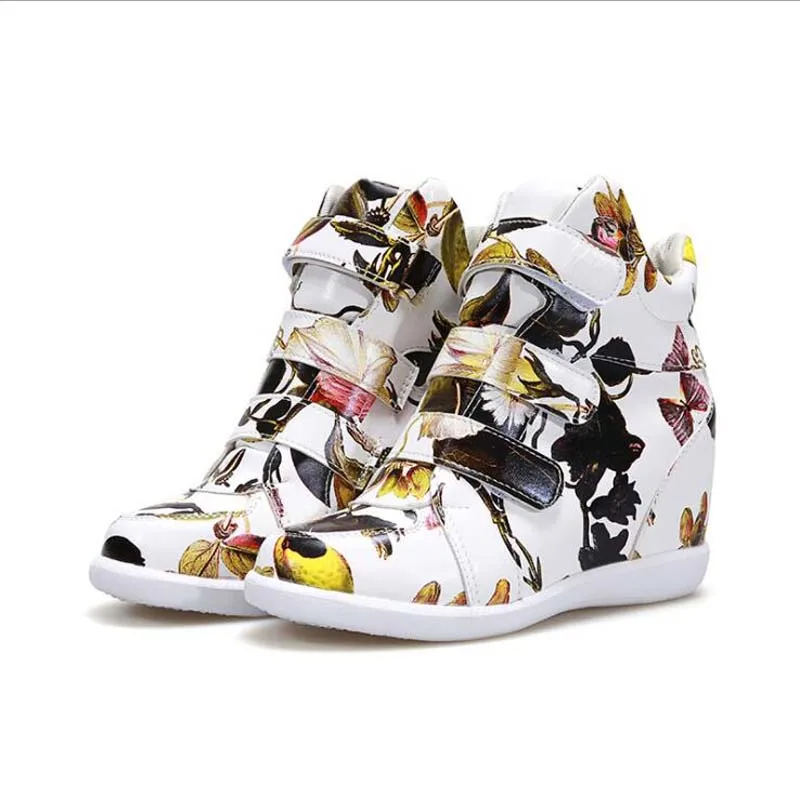 

GAYESIN Canvas Shoes Sneakers Woman Wedge Autumn Fall New Solid Color Female Casual Shoes Comfortable Platform Sneakers Slip On