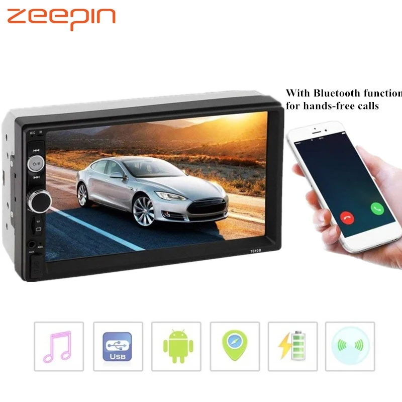 Ceny Nowy 7010B 7 Cal TFT samochodowy sprzęt audio ekran dotykowy stereo 2 Din odtwarzacz MP5 kamera cofania Bluetooth 2.0 połączenie głośnomówiące AUX tf usb FM