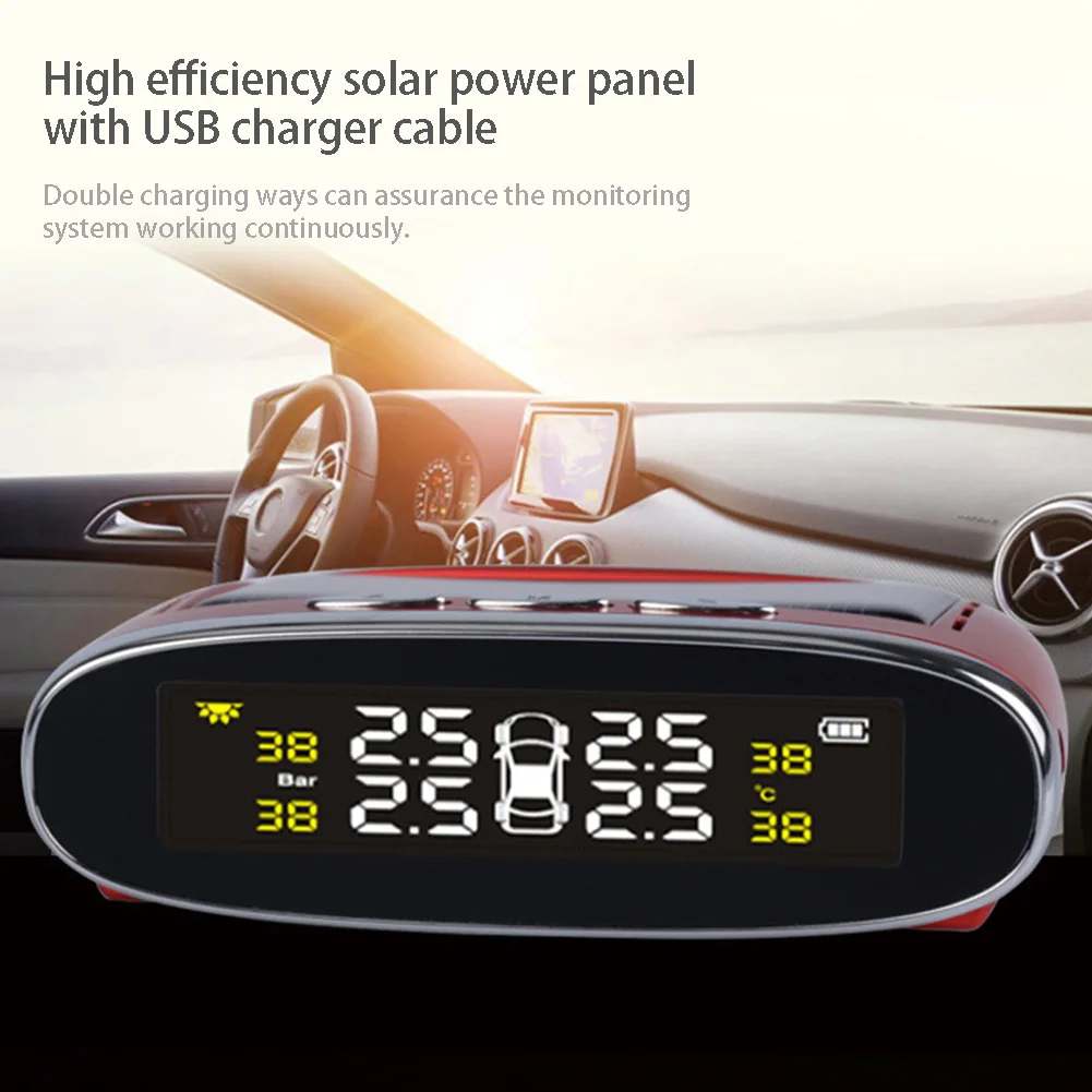 TPMS 068 универсальный солнечный беспроводной монитор давления в шинах системы