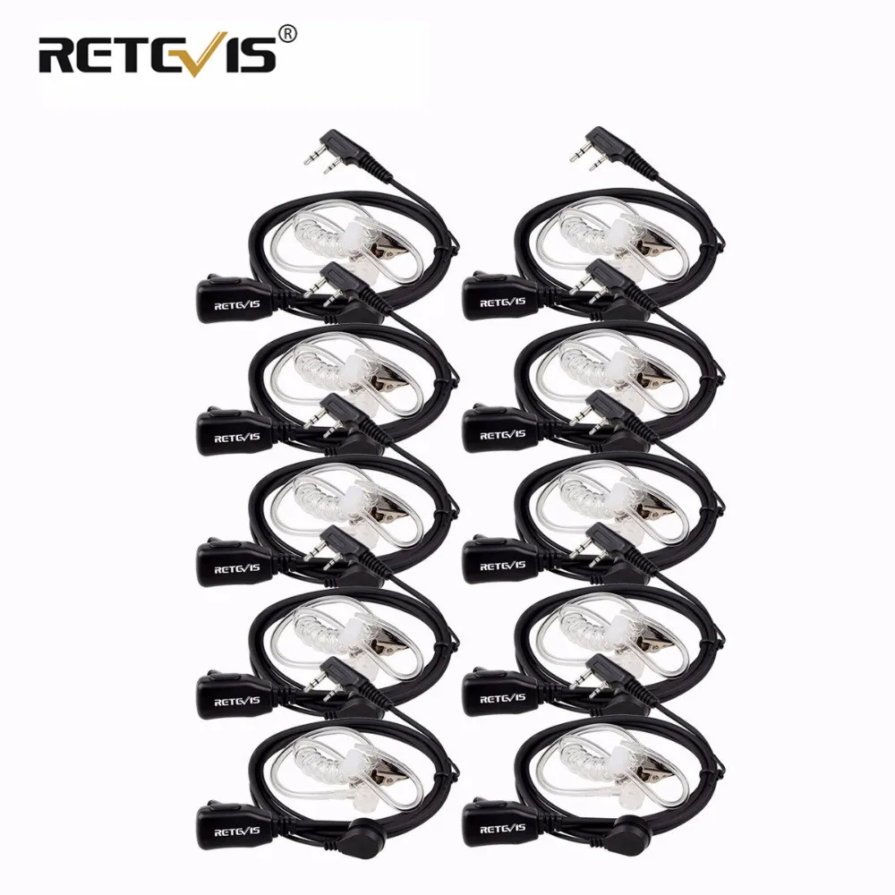 10pcs PTT MIC In ear Earpiece font b Walkie b font font b Talkies b font
