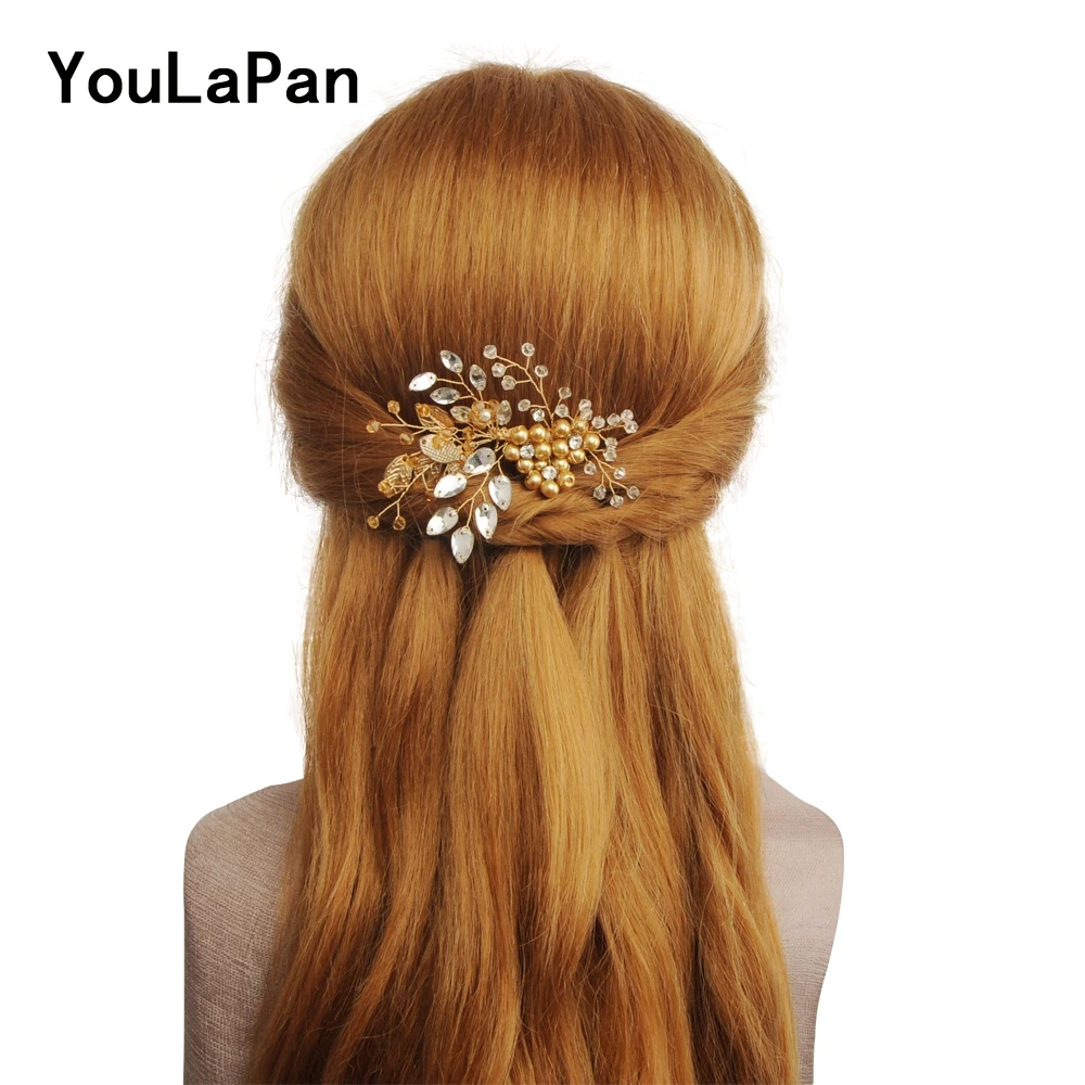 YouLaPan HP67 волосы свадебные гребни свадебные расческа для волос жемчуг свадебный гребень для волос голова кусок дамы свадебные аксессуары