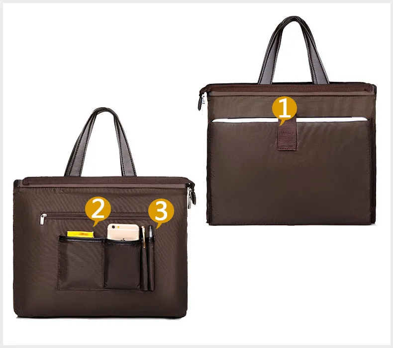 Briefcase Faux Leather Business Office Laptop Bag 3 Piece Set