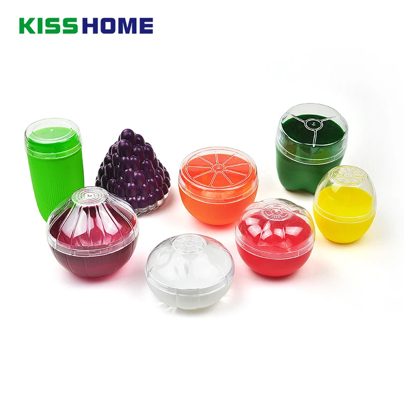 

Cute Kitchen Vegetable Fruits Crisper Food Containers Onion Lemon Tomatoes Green Pepper Shaped Plastic Fresh Storage Box Case