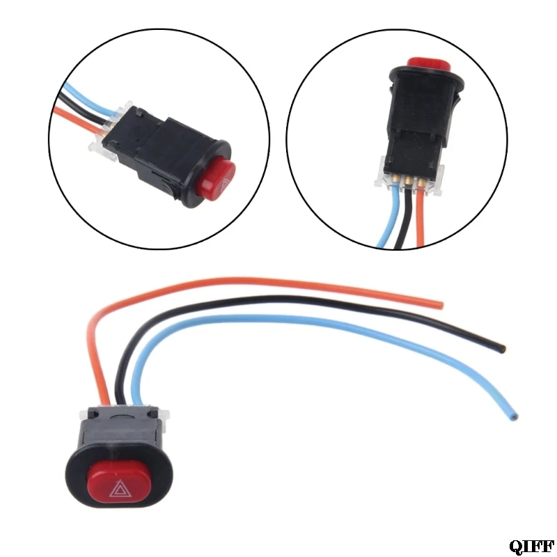

Drop Ship&Wholesale Motorcycle Hazard Light Switch Double Warning Flasher Emergency Signal w/3 Wires Lock APR28
