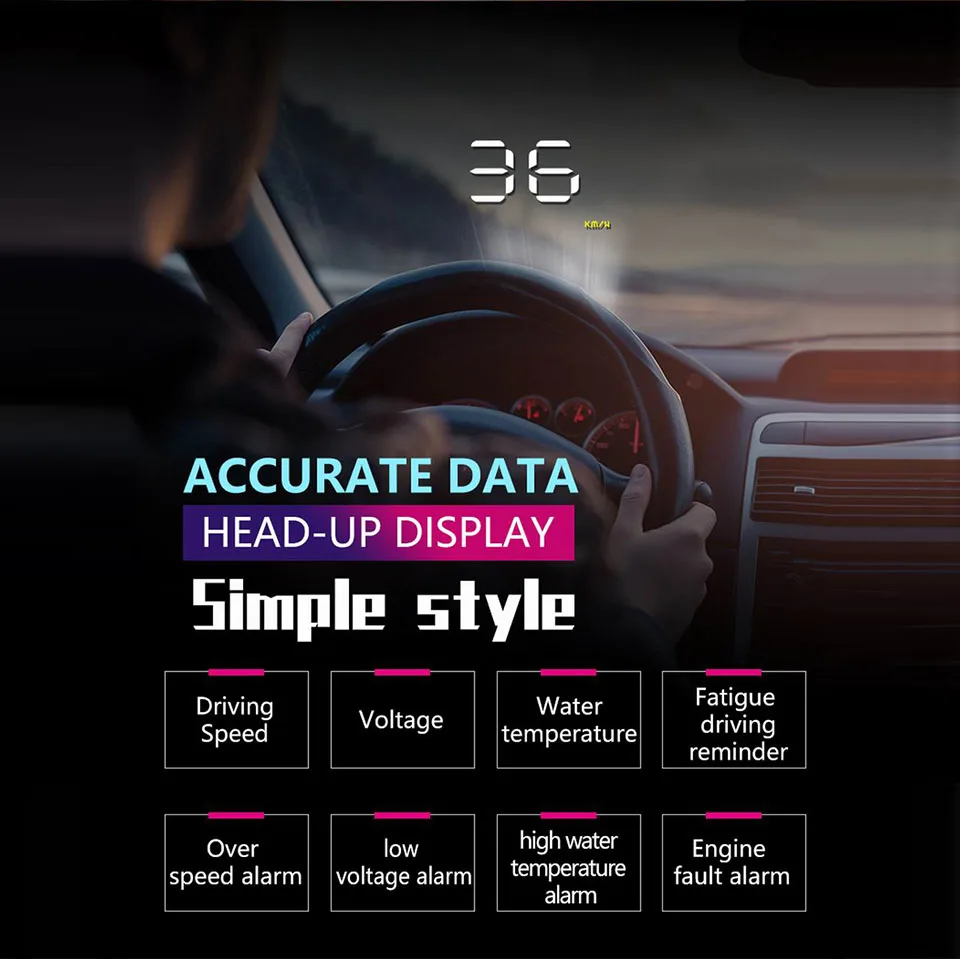 Автомобильный проектор VJOYCAR A100s Hud цифровой скорости ветрозащитная проекционная