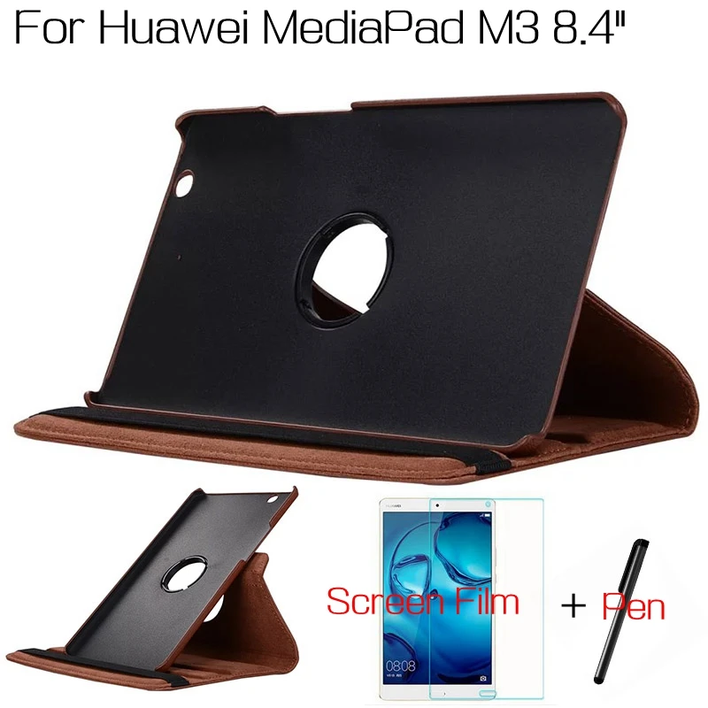 Чехол из искусственной кожи с поворотом на 360 градусов для Huawei MediaPad M3 чехол