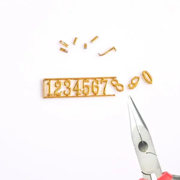 

G10-X159 children baby gift Toy 1:12 Dollhouse mini Furniture Miniature rement accessories Metal digital house number 1pcs