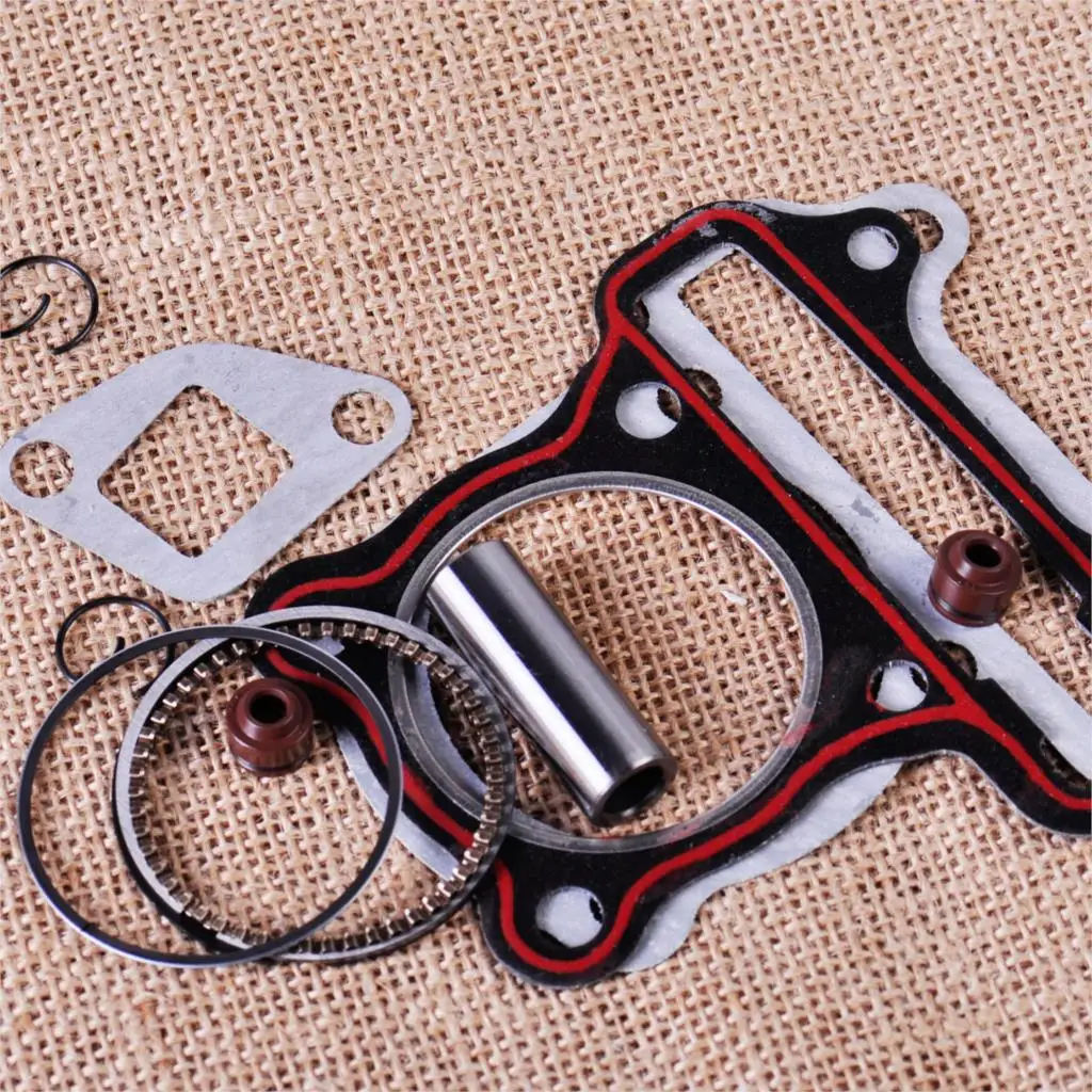 DWCX 47mm Kit de perforación grande anillos de pistón de cilindro apto para GY6 50cc a 80cc Scooter de 4 tiempos ciclomotor ATV con 139QMB 139QMA del motor