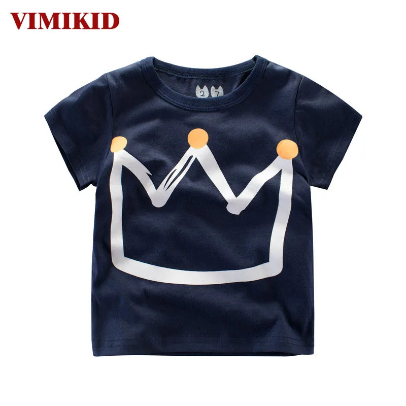 

VIMIKID Children's Clothing Girls and boy T-shirt 2017 Summer New Western style Comfortable of Short sleeve and round neck top