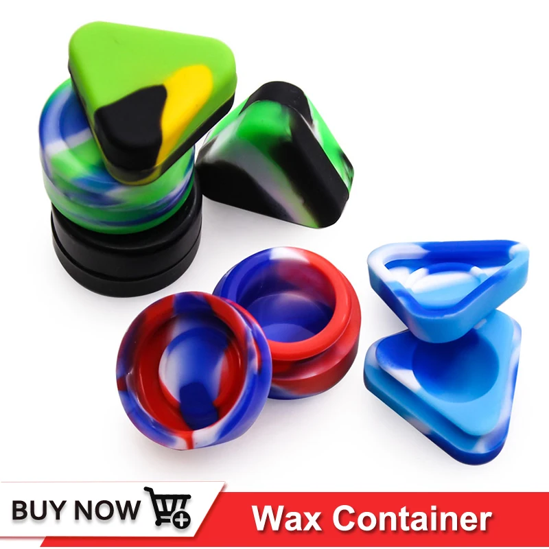 

20pcs Silicone Wax Container Box 5ml 1.5ml Triangle Containers Dab Storage Jars for dry herb vaporizer airistech airis tick N1