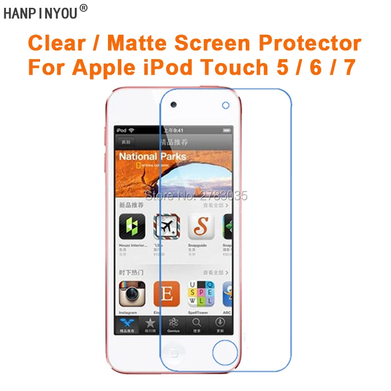 Для Apple iPod Touch 5 /6/7 Gen 4 0 &quotНовая прозрачная/Антибликовая матовая защитная пленка HD
