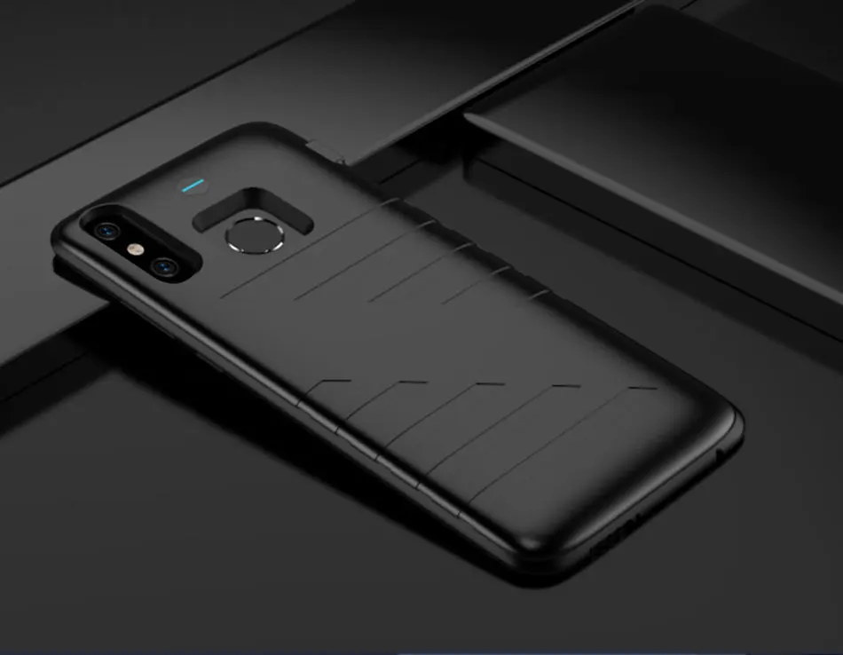 NENG 6800 мАч чехол с аккумулятором для Xiaomi Mi 9 ультра тонкий Силиконовый противоударный чехол с внешним аккумулятором для Xiaomi Mi 9 Global Full battery чехол - Цвет: For Mi 9 Black