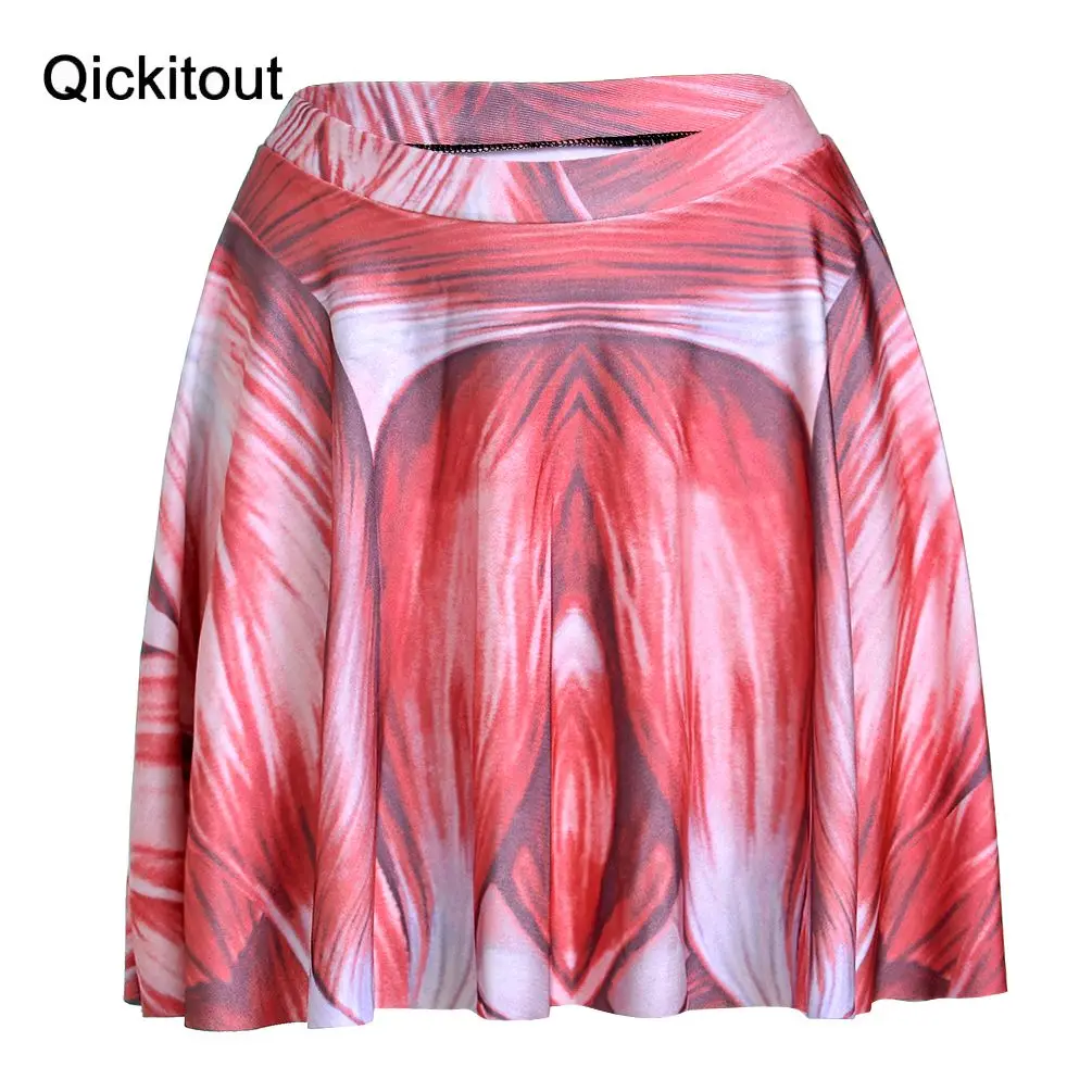 Qickitout юбки тонкий плюс размер летние женские мини новые сексуальные тонкие женские фитнес мышечные юбки 3D юбки с цифровым принтом