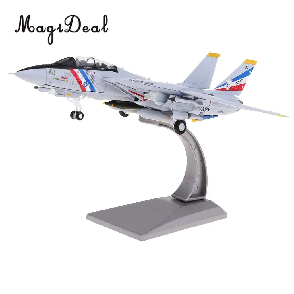 1/100 Alloy F-14 Tomcat Fighter American Military Plane Aeroplane Collection with Display Stand