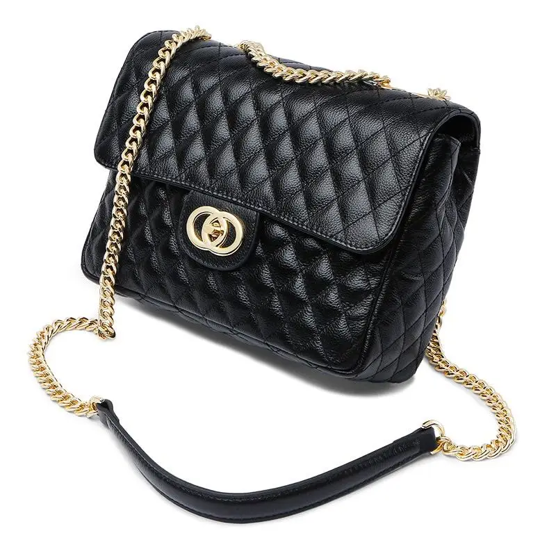 

2018 New Fashion Korean Version Ladies Leather Retro Small Fragrance Chain Shoulder Messenger Bag