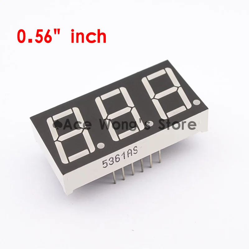 

Free shipping (10Pcs/lot) Wholesale 0.56" inch 3 Digits 7 Segment Segment Red LED Numeric Digital Display,Common Cathode