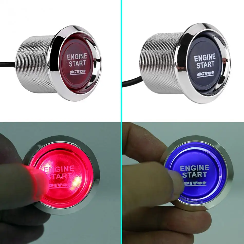 1 Set Universal 12V Car Vehicle Engine Start Push Button Switch with