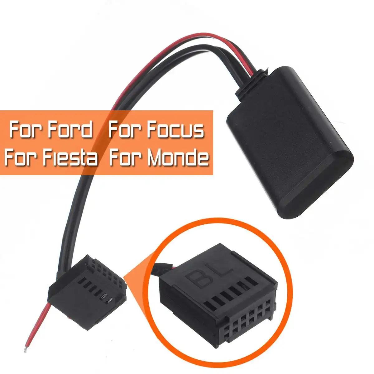 

12V Car bluetooth Adapter Music Aux Module Cable Stereo AUX-IN For Ford For Focus For Fiesta For Monde