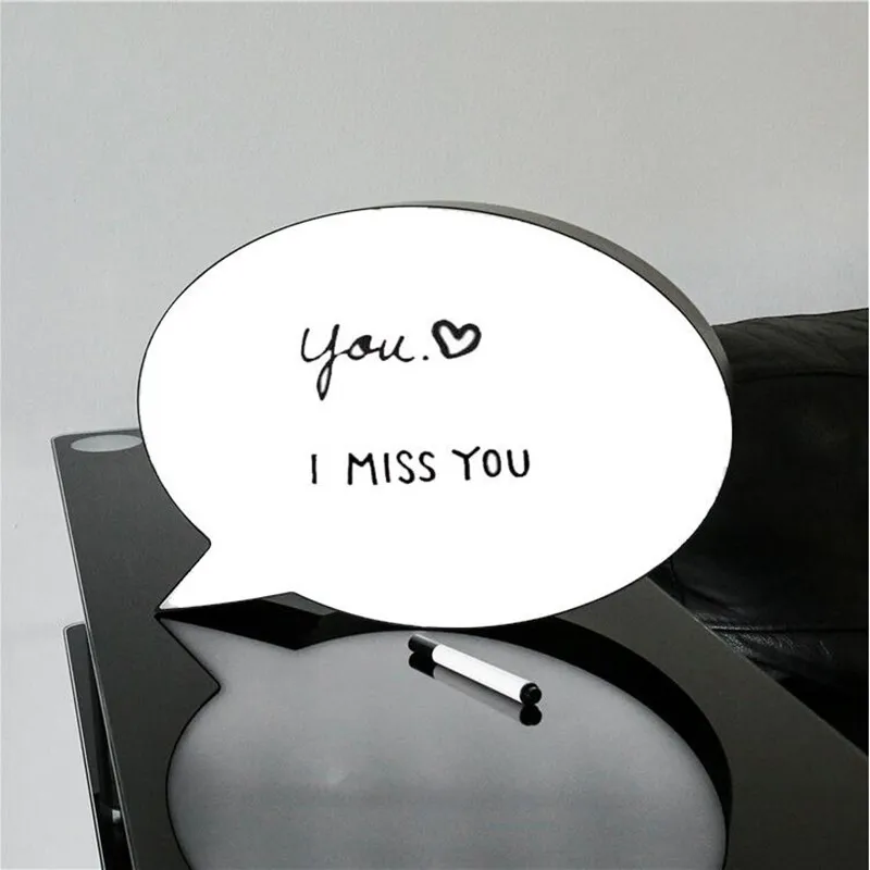 

Claite A4 Rewritable DIY LED Night Light Box With Tri-Color Erasable Pen Dialog Shape Night Table Lamp Advertising Lights Gift