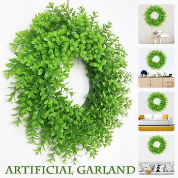 

SOLEDI Faux Emulation Rattan Artifical Greenery Garland Entada Phaseoloides Elegant Restaurant Wreath Coffee House