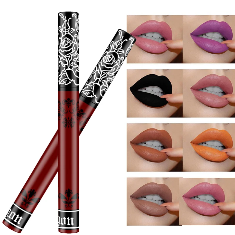 

2019 New Hot 14 Colors Long Lasting Liquid Lipstick Makeup Sexy Tattoo Lips Paint Matte Lipstick Waterproof Lipgloss Maquiagem