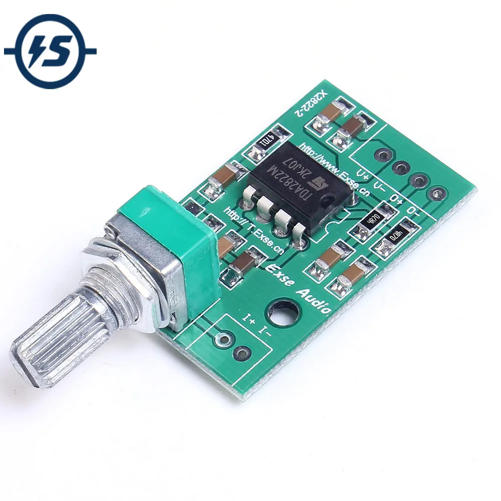 

Audio Amplifier Module TDA2822M Mini Mono Board 2W BTL Amplifier Volume Adjustable Single Power 3V 5V 9V