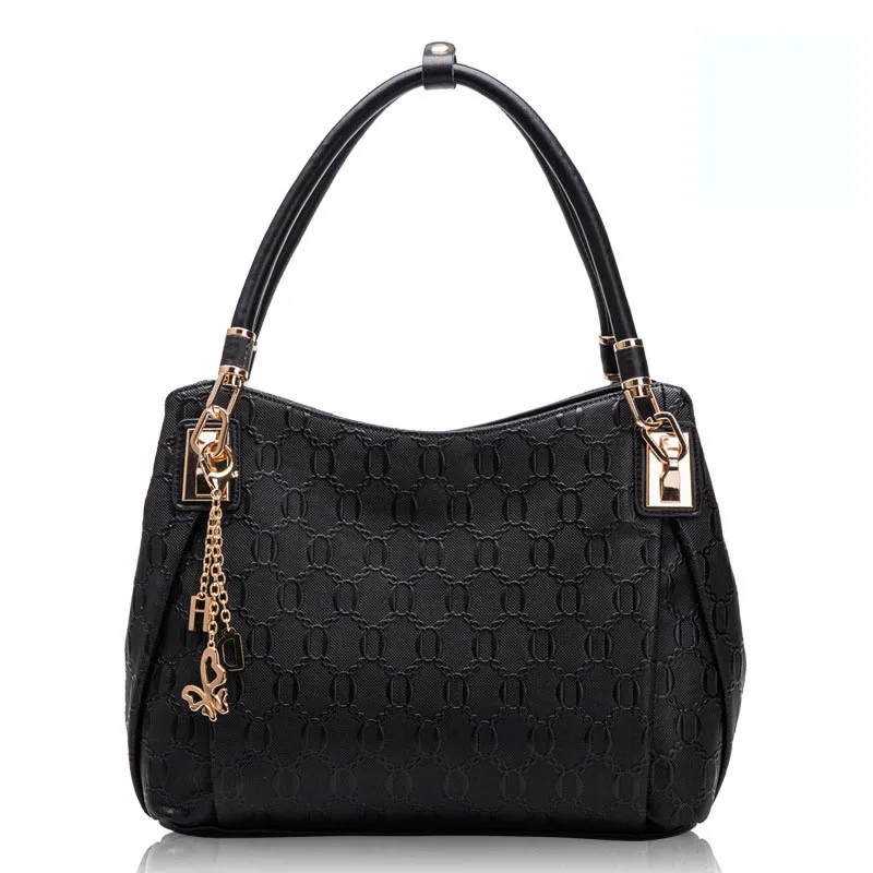 Ms. explosion models leather handbags Europe and the United States fashion zipper printing killer bags Trend dumplings shoulder