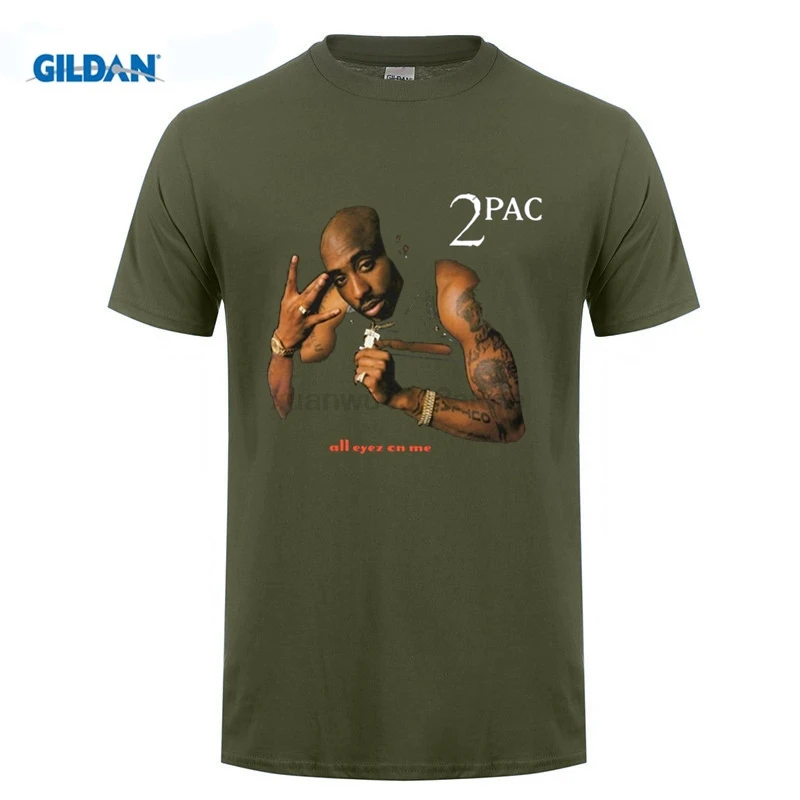 Для мужчин футболка Тупак все Eyez на меня и 2PAC в стиле хип хоп рэп футболки большой