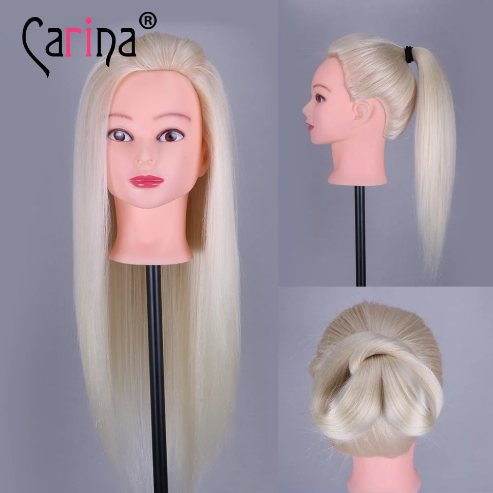 2" кукла блондинка с длинными волосами тренировочная голова Профессиональный манекен невесты парикмахерские куклы качество волокна толстый манекен голова