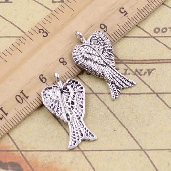 

10pcs/lot Charms Angel Wings 27x15mm Tibetan Pendants Antique Jewelry Making DIY Handmade Craft For Bracelet Necklace