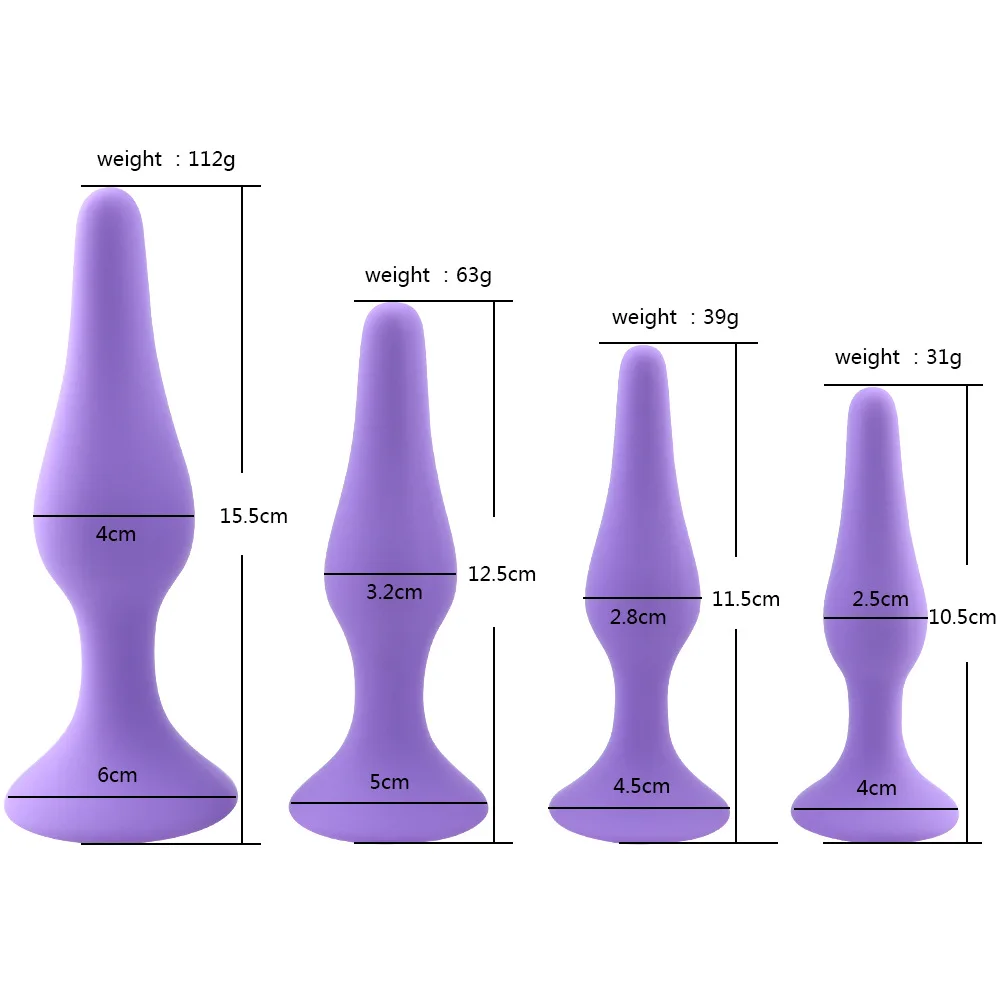 S/M/L/XL Comfortable Silicone Anal Plug Suction Cup Beads Butt Dilator Toys for Women Anus Adult Games |