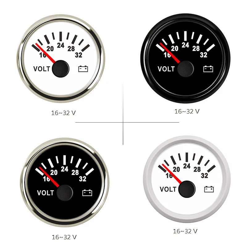 Вольтметр постоянного тока, цифровой измеритель напряжения для мотоцикла, ЖК-дисплей, панель, автомобильная лодка, судно, яхта, морская красная подсветка 9-32 в