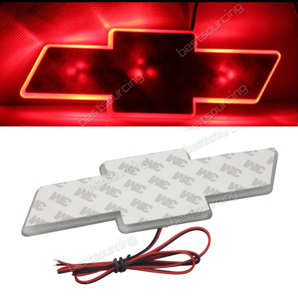 Red Blue White Auto LED Car Decal Logo Light Emblem Sticker font b Lamp b font