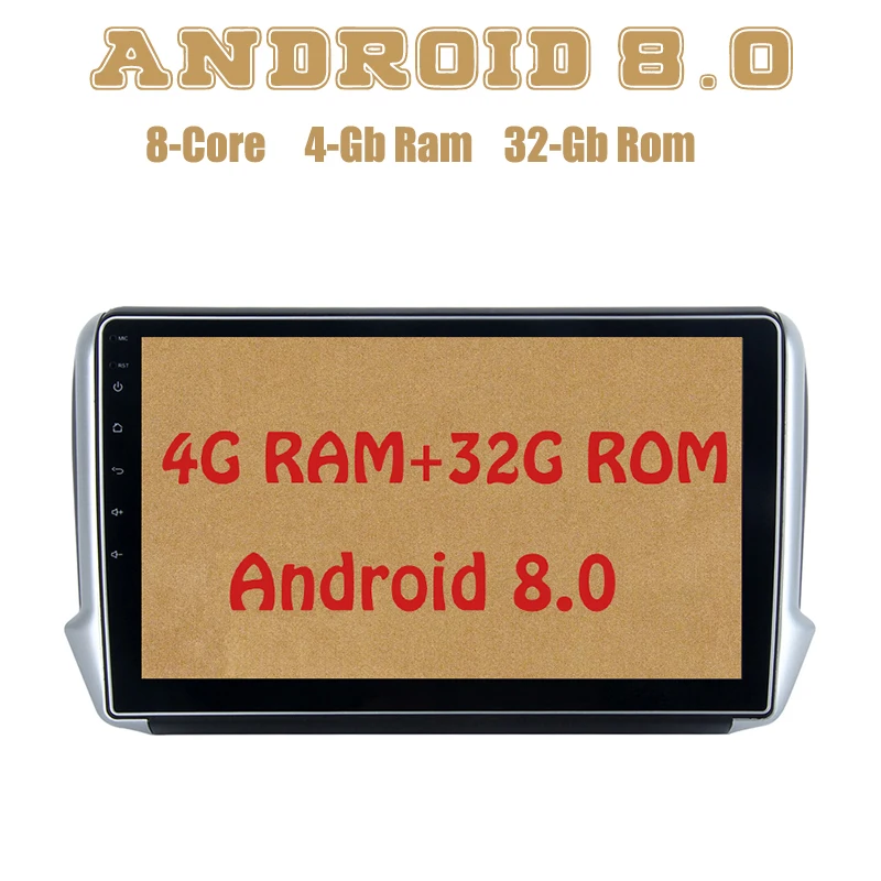 

for Peugeot 208 2008 Octa core PX5 Android 8.0 car radio gps player with 4G RAM 32G ROM wifi 4g usb Auto Stereo Multimed