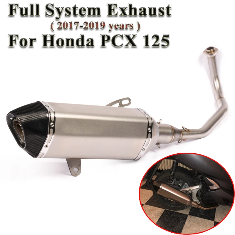 Слипоны для Honda PCX 125 2017 18 2019 PCX150 мотоцикл Akrapovic выхлопной Escape скутер передняя