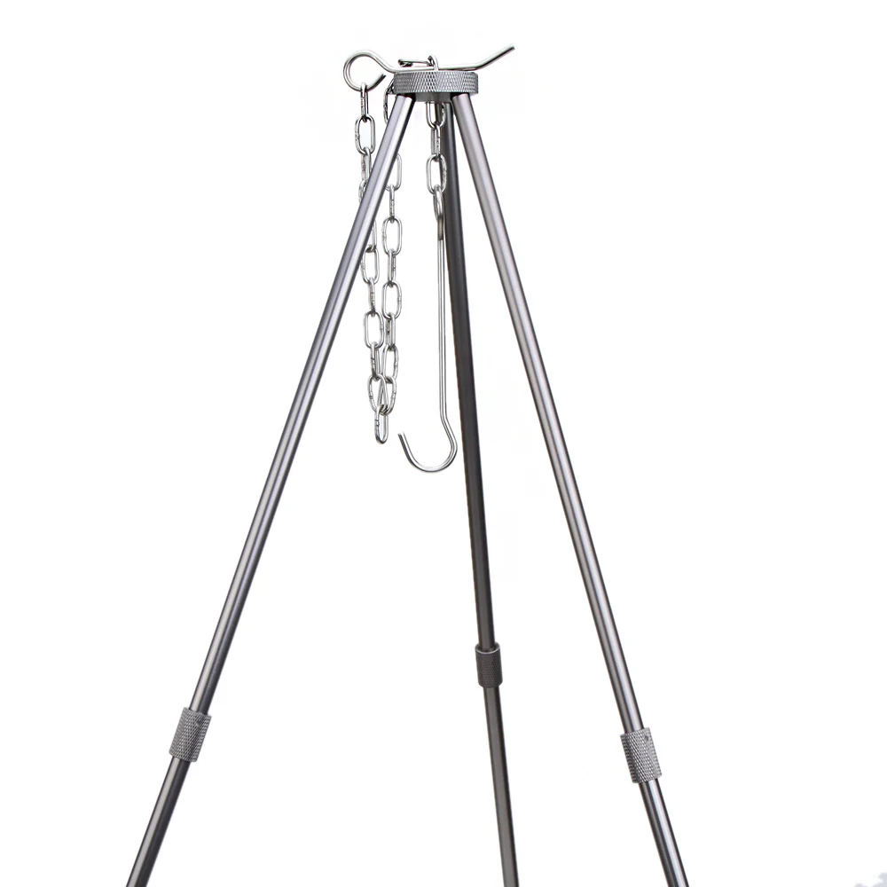 

/ Outdoor Cooking Tripod for Cookware Pot Portable Tripod Camping Picnic with Storage Bag Survival Camping Equipment