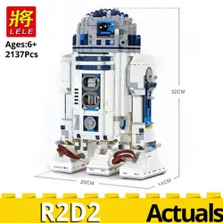 2137 шт. Совместимость с Starwars серии 10225 R2D2 набор роботов LELE 35009 строительные блоки кирпичи развивающие игрушки для детей войны