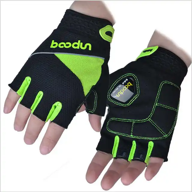 Boodun cycling/skate fingerless gloves Silica GEL Shockproof Guantes