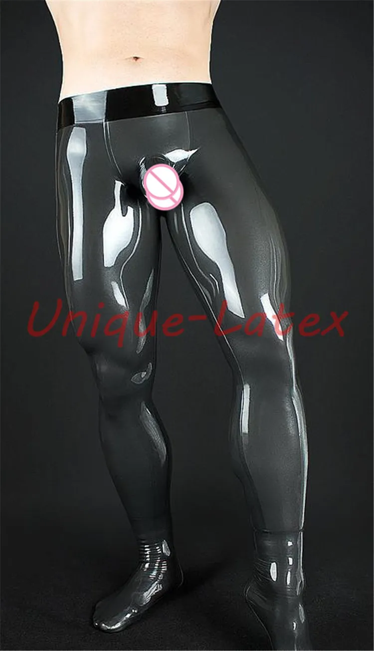 Latex Trousers With Penis Sheath two Condom Customized