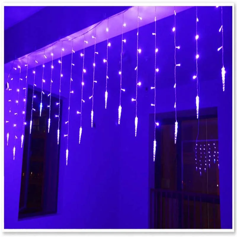

1.5x0.5m LED Curtain Light String Holiday Valentie's Day Lights Multicolor Christmas Garland Ice Conical Party Wedding Lamps