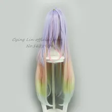 Cosplay wig No game no life Shiro Cosplay Wig Multicolour Synthetic Hair 100cm Long Anime Cos Wigs