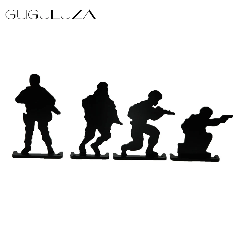 GUGULUZA 4Pcs/lot Solider Metal Shooting Target Tactical Hunting ...