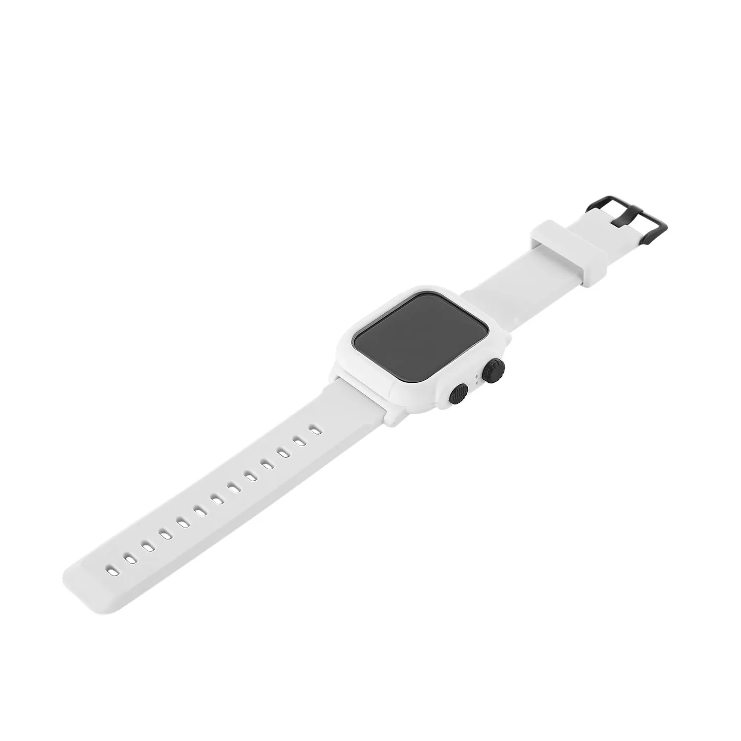 애플 워치 밴드용 소프트 실리콘 스포츠 스트랩, 42mm 44mm, 방수, 풀 워치 케이스, 애플 워치 시리즈 2, 3, 4, 5 용 커버