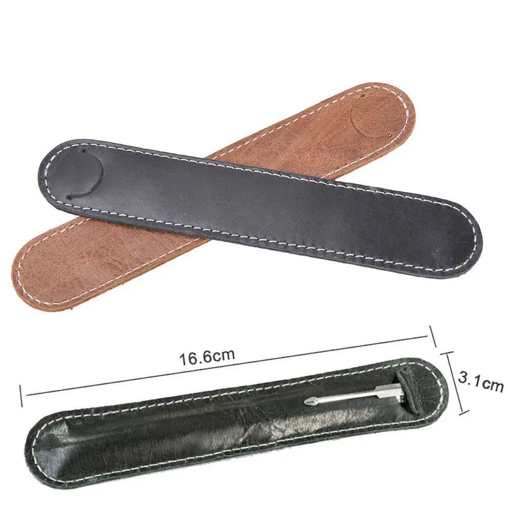 Handmade Pen Holder PU Leather Pencil Bag Birthday Present High Quality