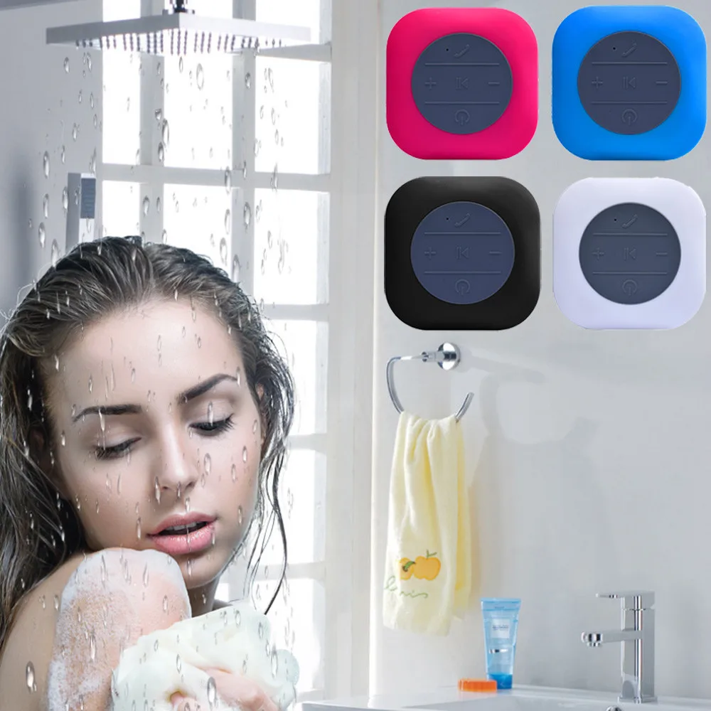 

Multifunction Waterproof Wireless Bluetooth Handsfree Mic In-Car / Shower Mini Suction FM Speakers Hands Free Support Music