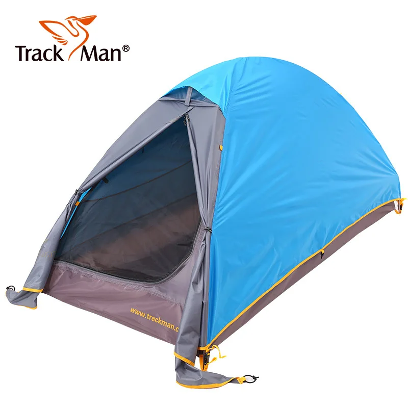 Trackman TM1206(210+ 70)* 100*110 см одиночный человек Открытый Кемпинг Сверхлегкий Водонепроницаемый ветрозащитный алюминиевый полюс двухслойная палатка