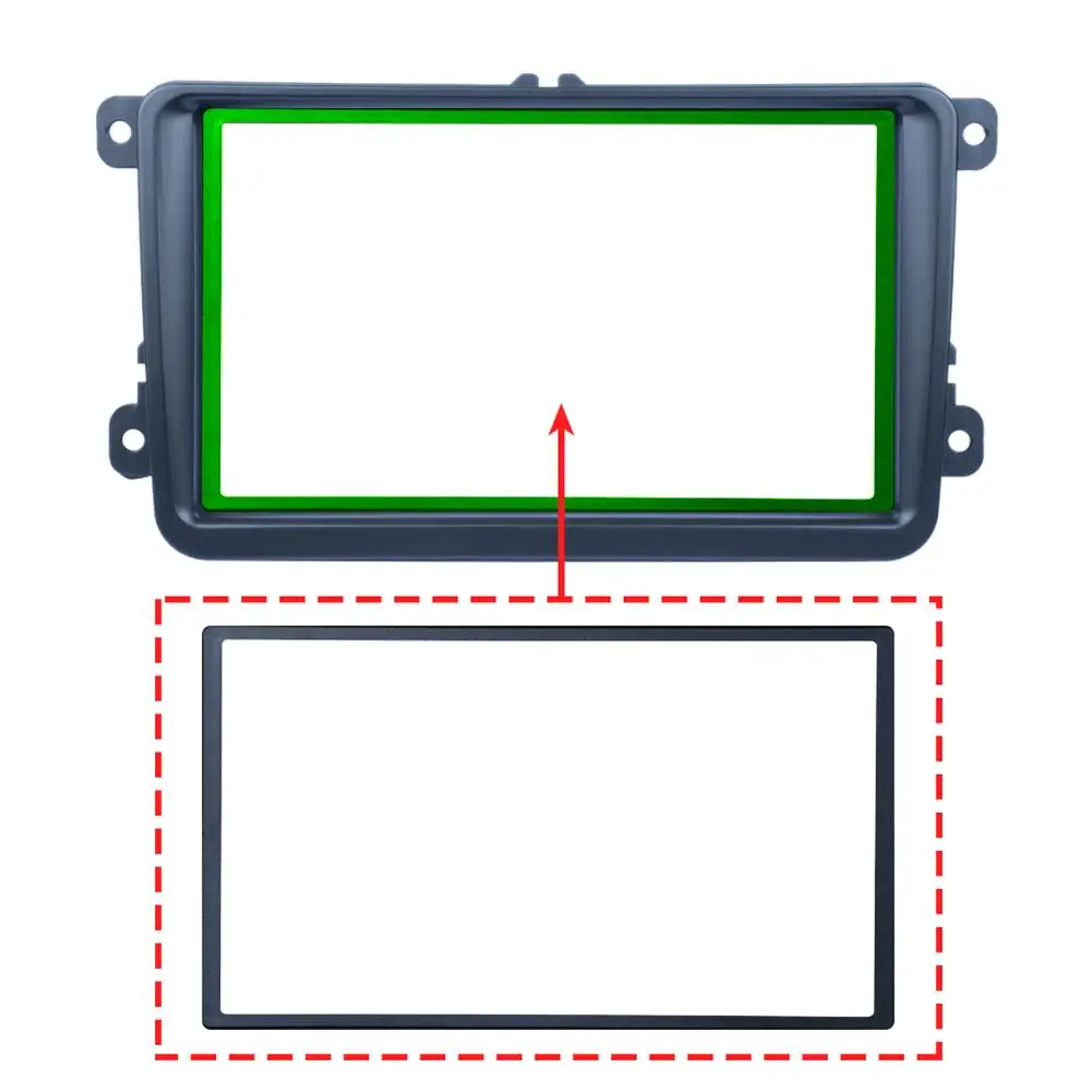 7 дюймов 2 DIN фасции автомобиля радио dvd-плеер фасции для Фольксваген Гольф/Бора 178*102 мм плеер рамка MP5 монтажные аксессуары